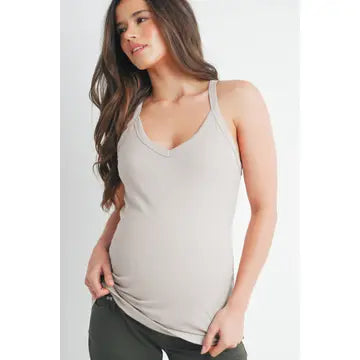 V-Neck Racerback maternity tank top
