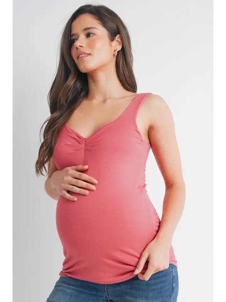 Sweetheart Sleeveless Maternity Top